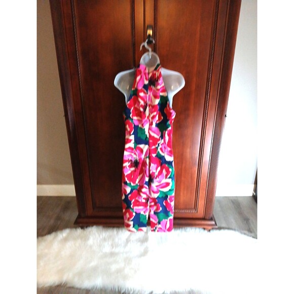 TRINA TURK Women's Size 8 Dress Floral Print Halter Neck Retail $208 - Picture 6 of 12